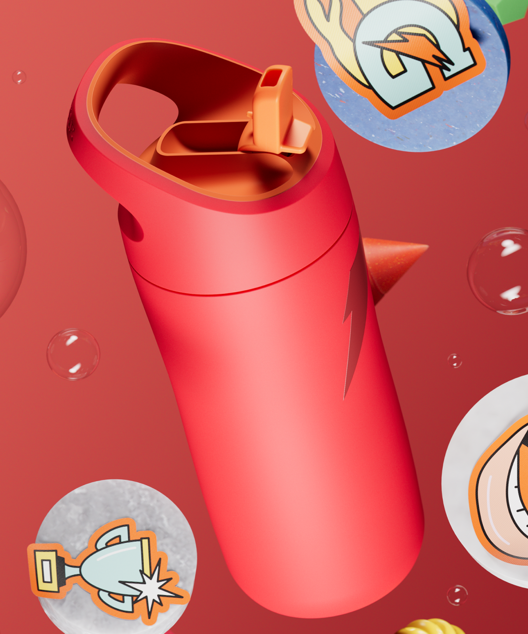 Rookie Stainless Steel Water Bottle - Red - PDP Detail 2