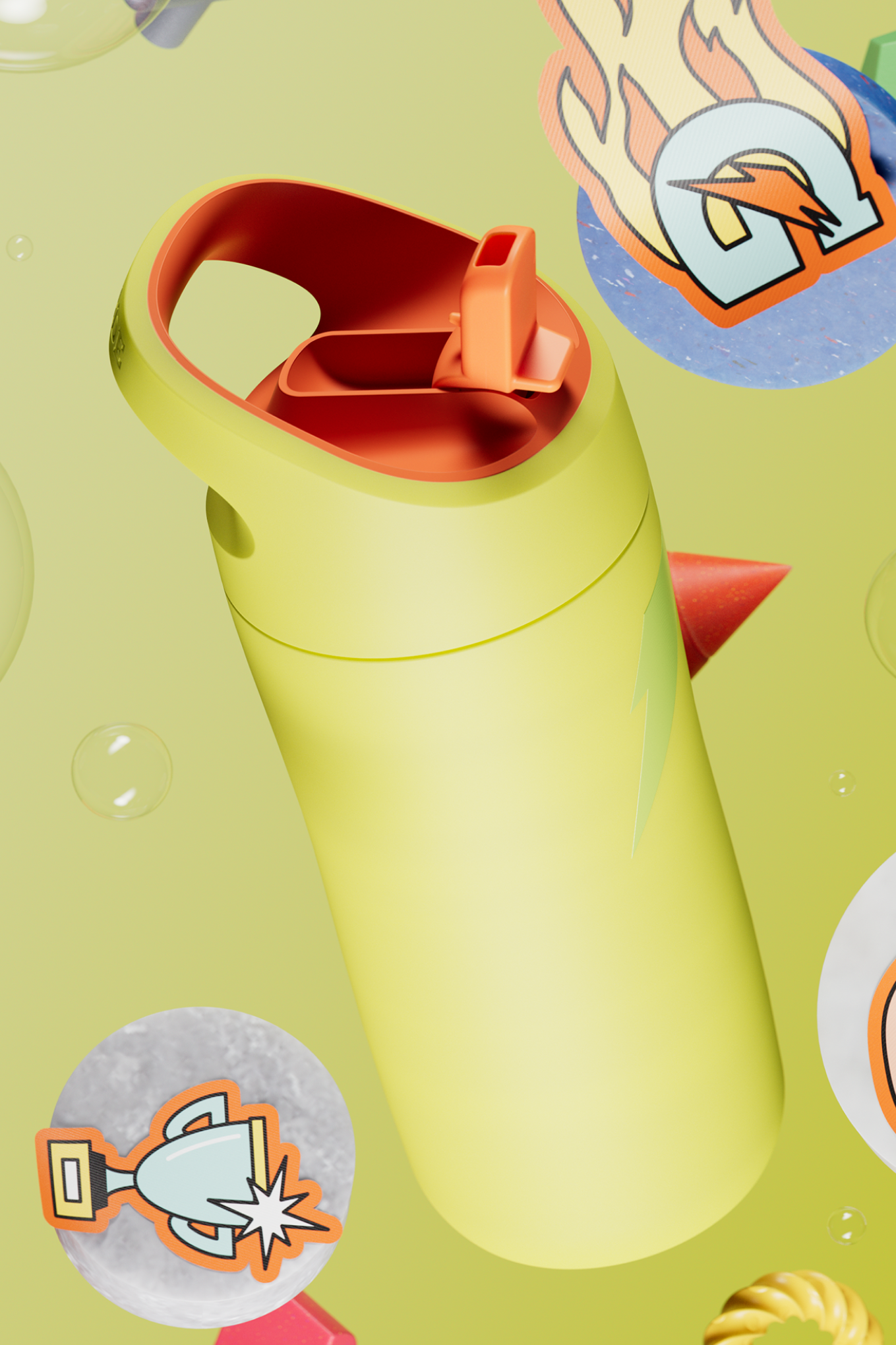 Rookie Stainless Steel Water Bottle - Yellow - PDP Detail 1