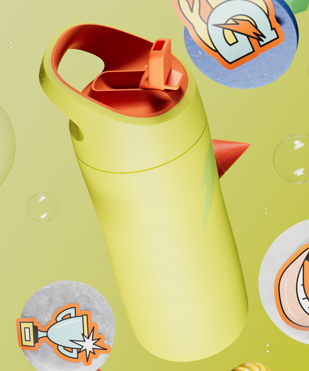 Rookie Stainless Steel Water Bottle - Yellow - PDP Detail 2