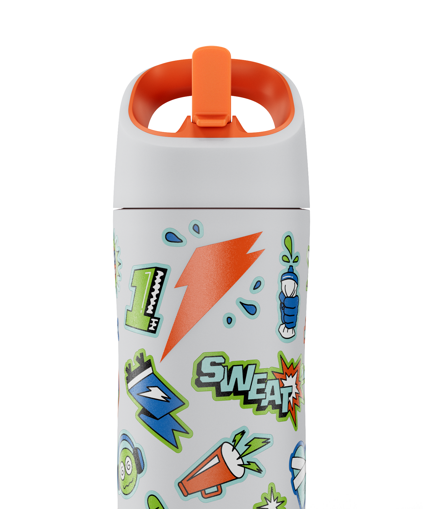 Rookie Stainless Steel Water Bottle - Sticker White - PDP Hero 2