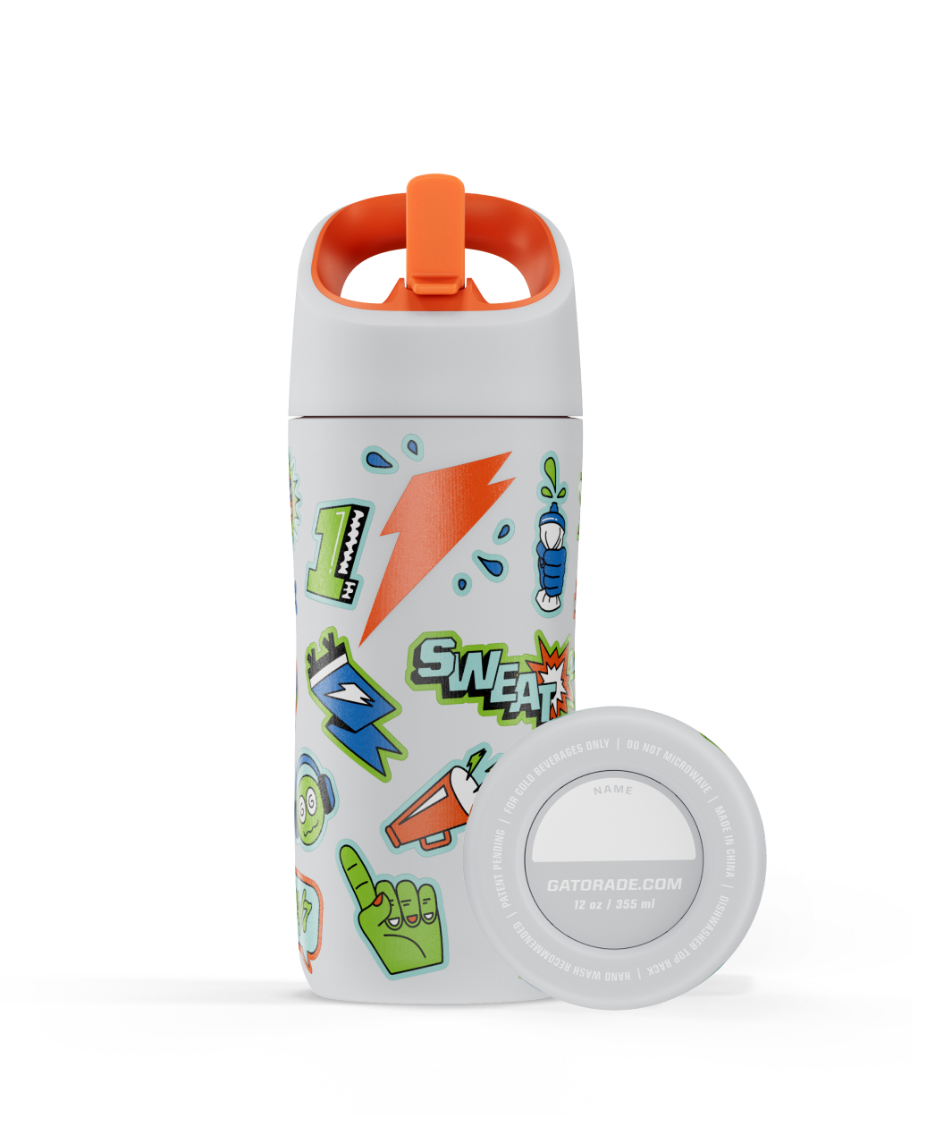 Rookie Stainless Steel Water Bottle - Sticker White - PDP Detail 4