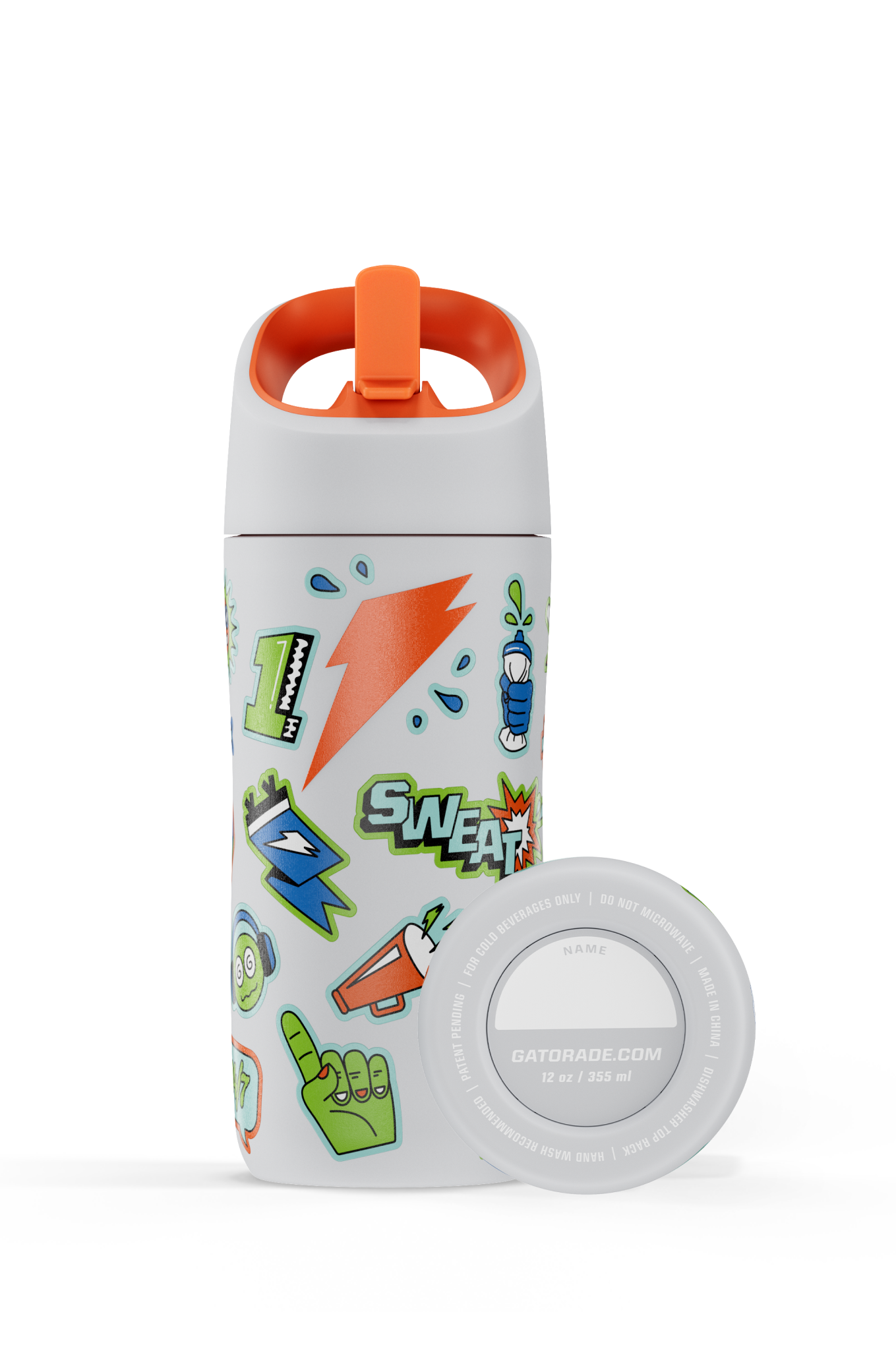 Rookie Stainless Steel Water Bottle - Sticker White - PDP Detail 3