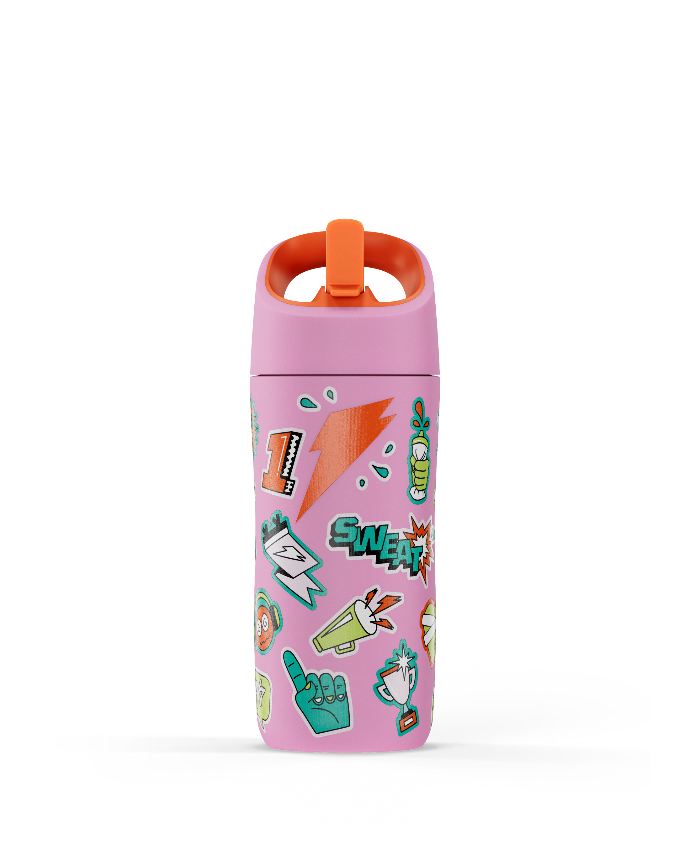 Rookie bottle pink with stickers