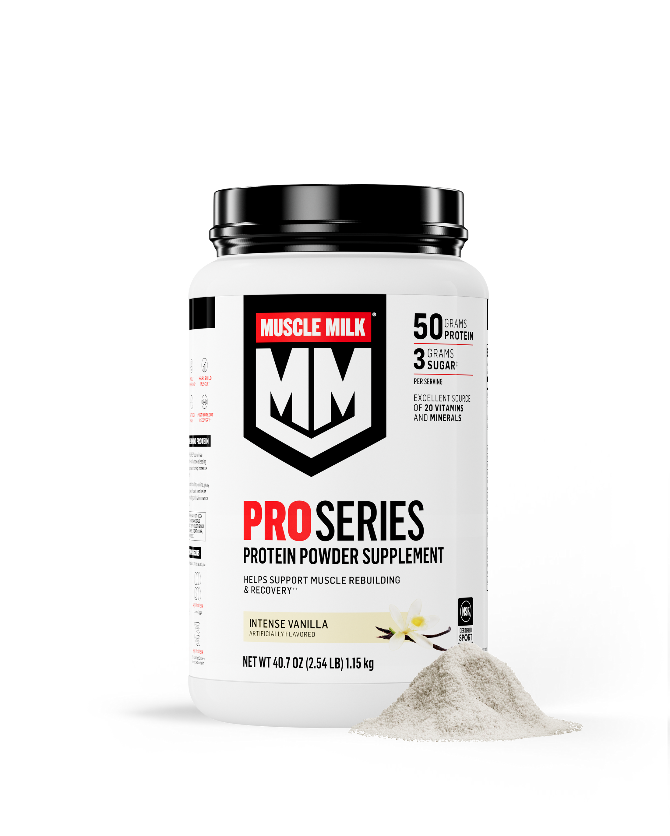 Muscle Milk Pro Series Intense Vanilla Protein Powder Canister