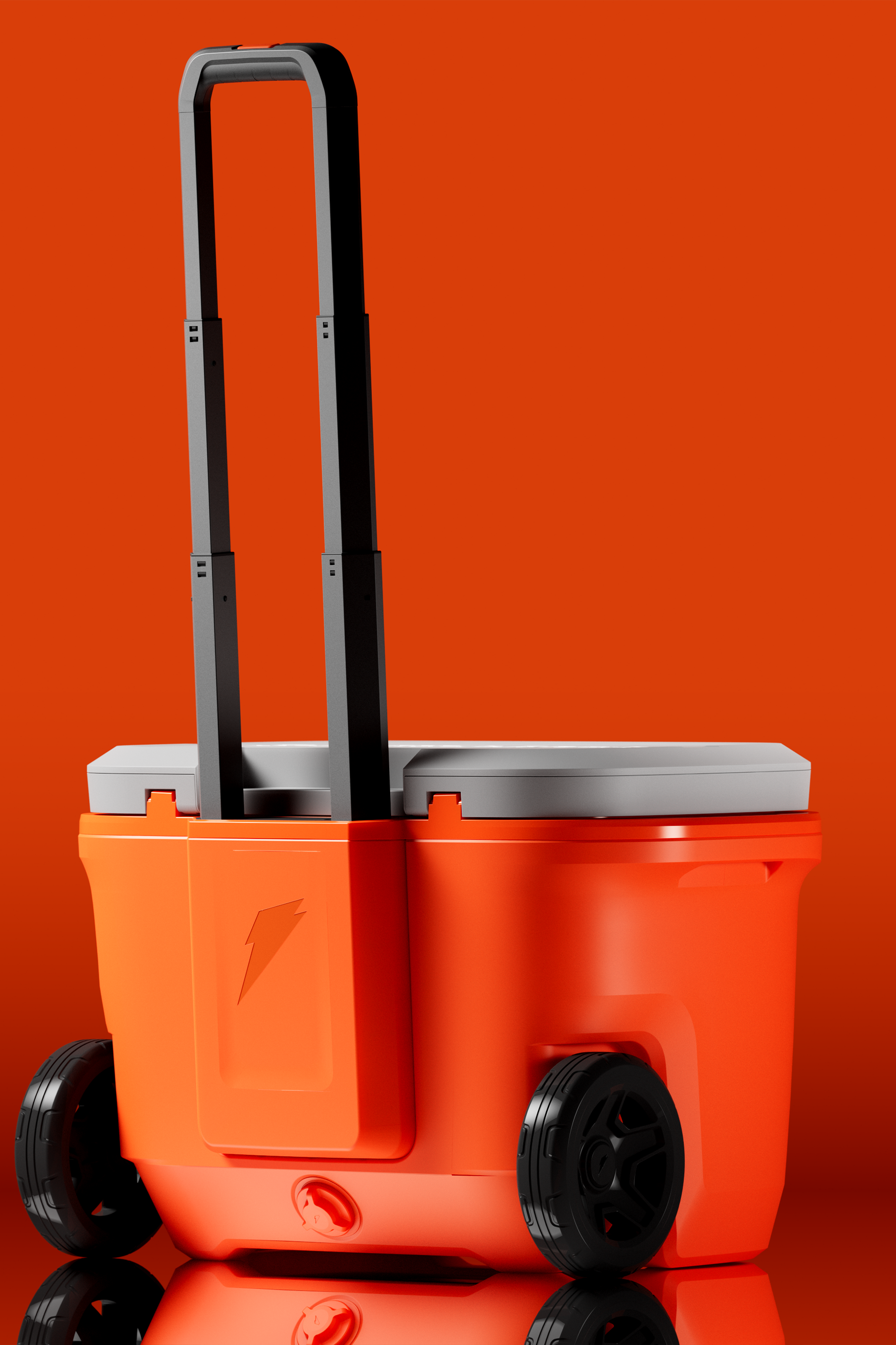 Huddle Rolling Cooler - Orange - PDP Detail 4