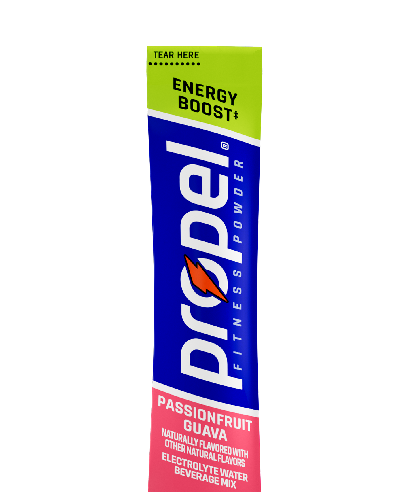 Propel Energy Boost - Passionfruit Guava - Single Serve - PDP Hero 2