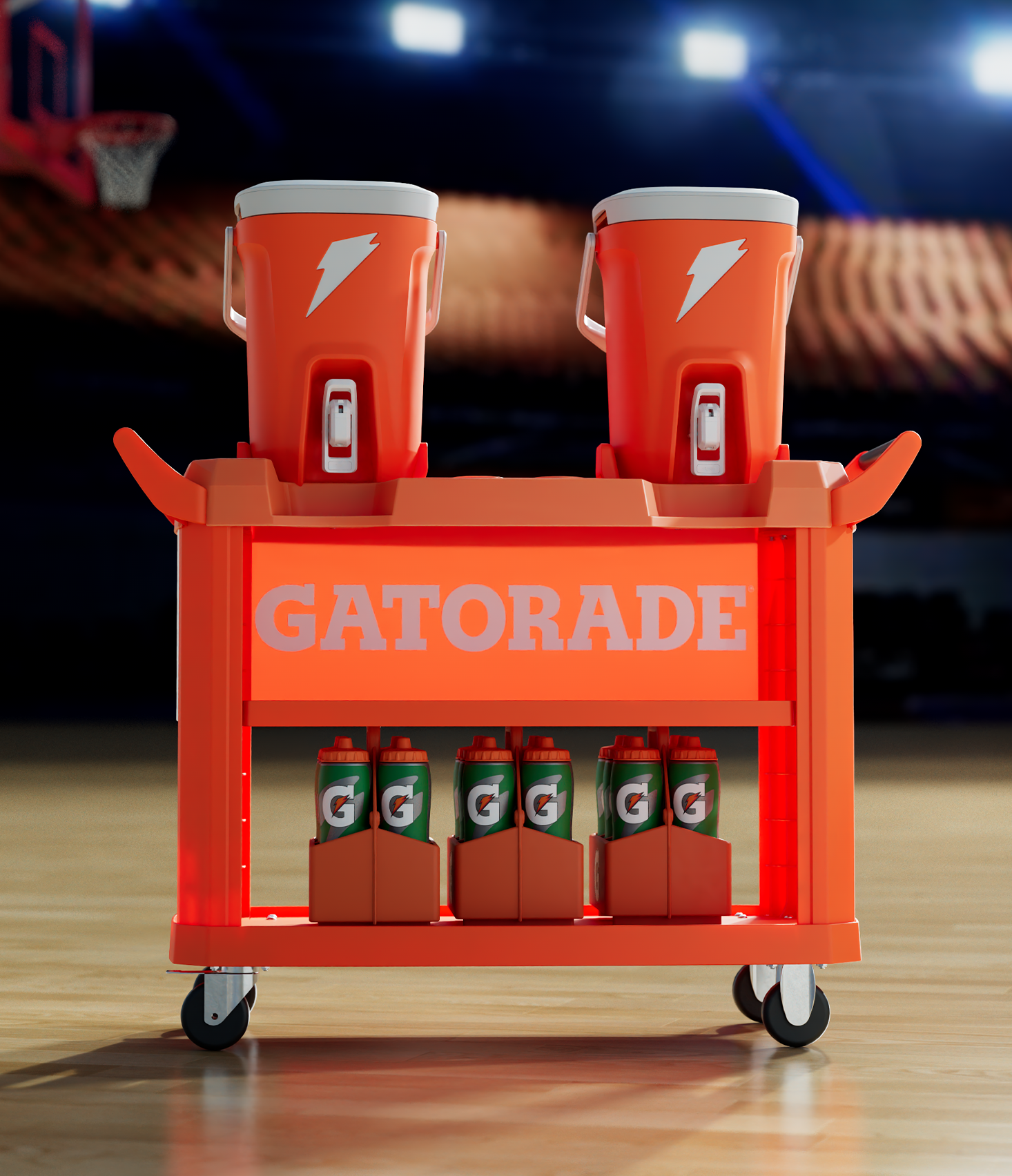 Gatorade Cooler Cart - Orange - Double Cooler - PDP Detail 2
