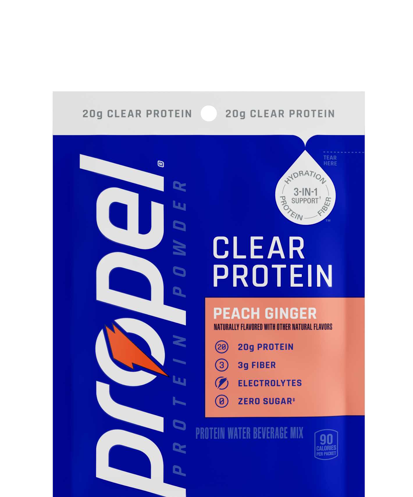 Propel Clear Protein - Peach Ginger - PDP Hero 2